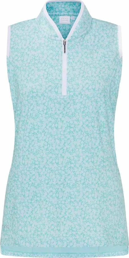 PING Penola Printed Sleeveless Damen Polo, Splash