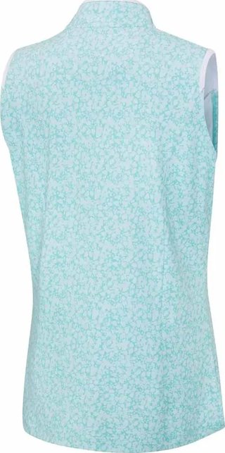 PING Penola Printed Sleeveless Damen Polo, Splash