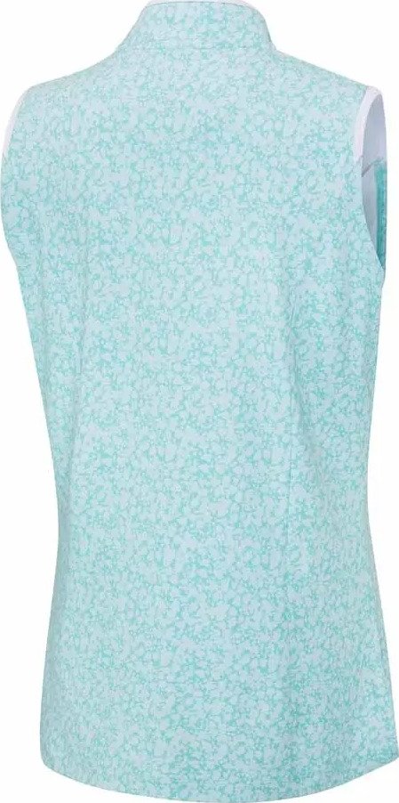 PING Penola Printed Sleeveless Damen Polo, Splash