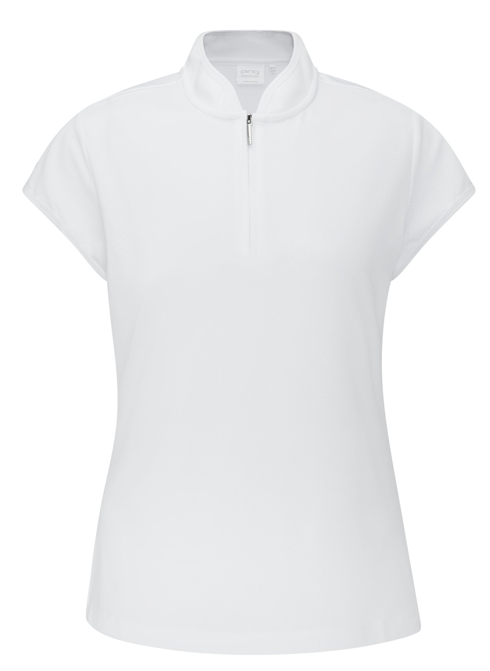 PING Evetta Jacquard Damen Polo, Weiß