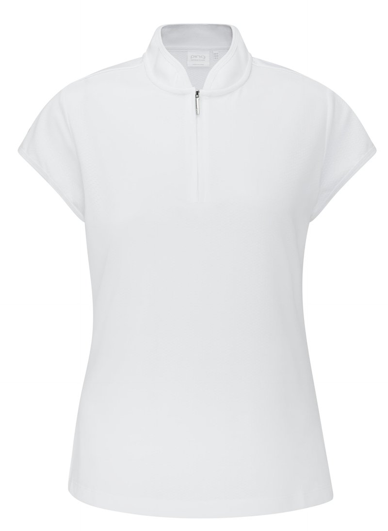 PING Evetta Jacquard Damen Polo, Weiß