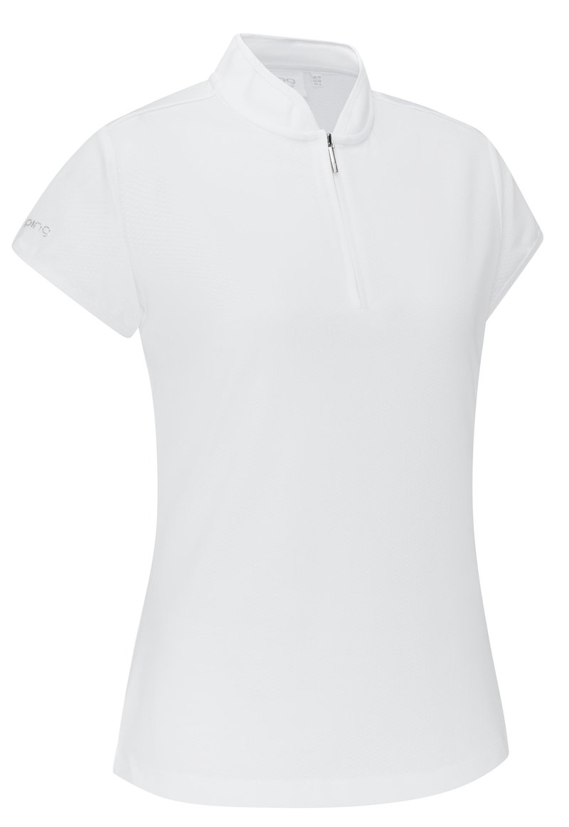 PING Evetta Jacquard Damen Polo, Weiß