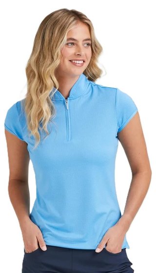 PING Evetta Jacquard Damen Polo, Infinity Blue