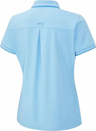 PING Viviana Tipped Damen Polo, Baltic Sea