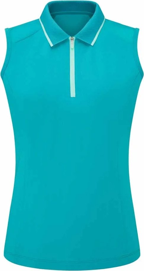 PING Eben Sleeveless Damen Polo, Türkis