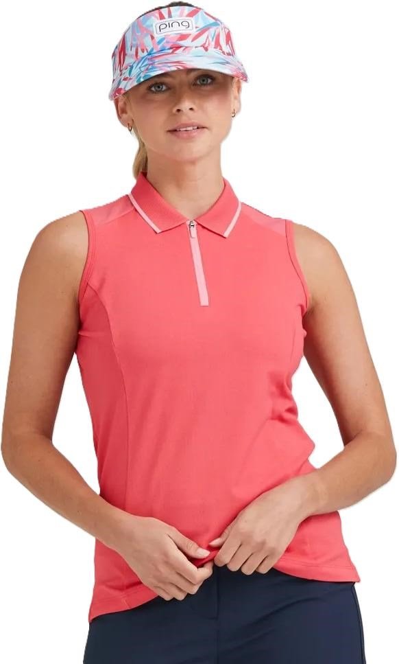 PING Eben Sleeveless Damen Polo, Paradise Pink