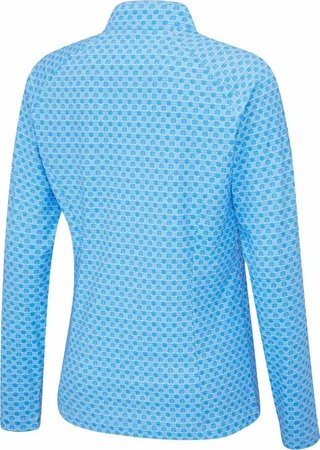 PING Arwen Printed Longsleeve Damen Polo, azure geo