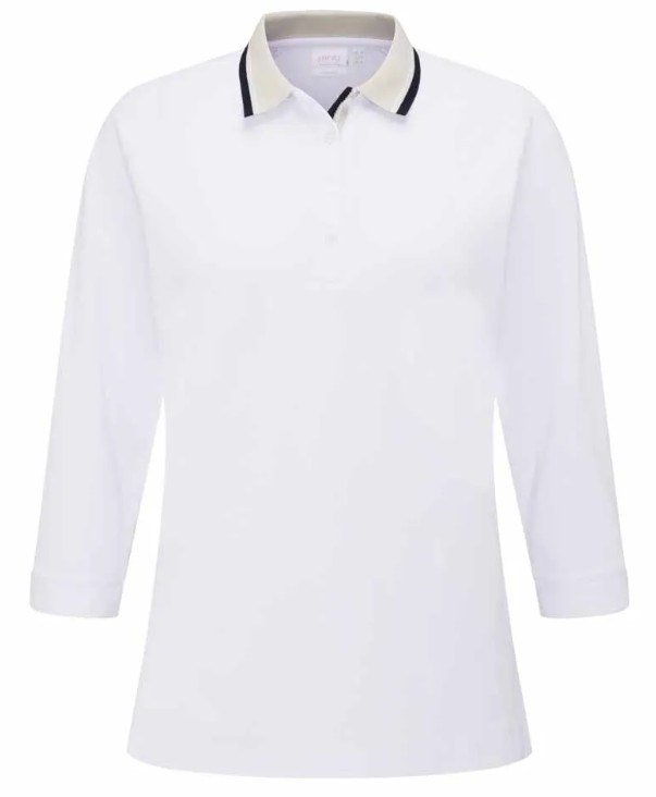 Ping Alicia Damen Poloshirt, white/pebble