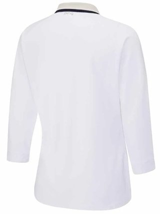 Ping Alicia Damen Poloshirt, white/pebble