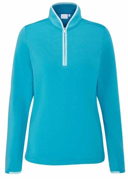Ping Abigale Performance FleeceDamen Poloshirt, turquoise