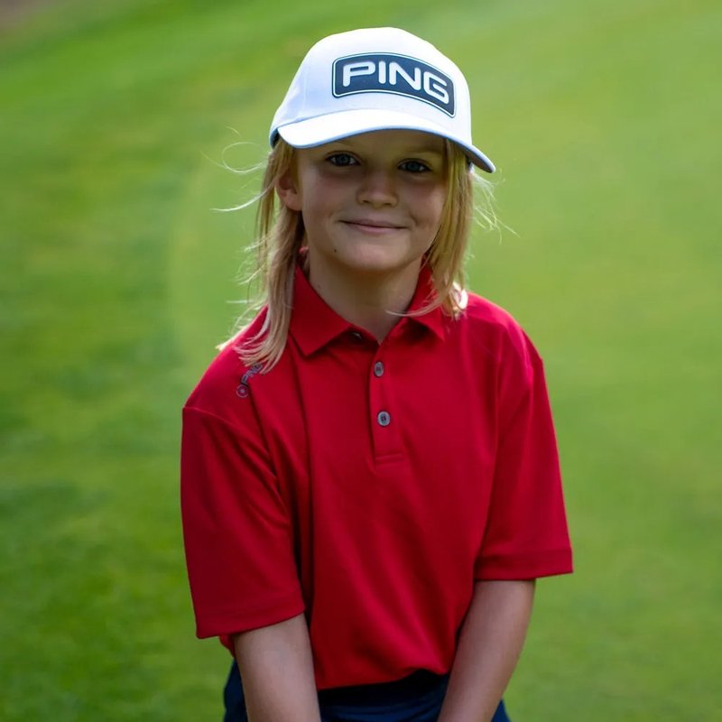 PING Lindum Junior Polo, Rich Red