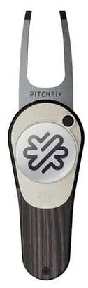 Pitchfix Woodie Pitchgabel mit Ballmarker, Black Ash