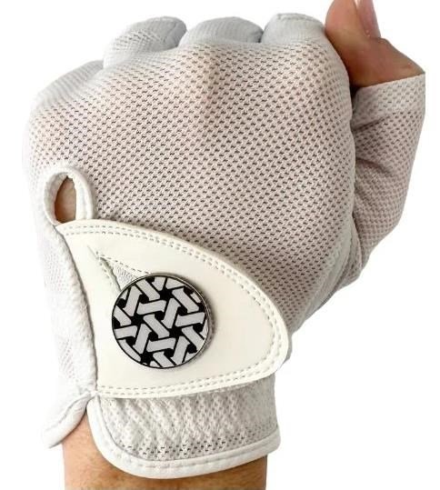 Best of Golf America Half Finger Damen Handschuh, weiss