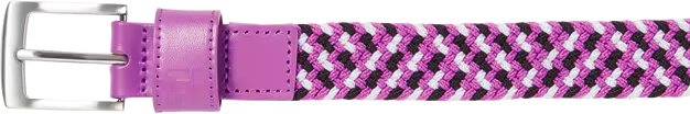 FootJoy Braided Unisex Gürtel, schwarz/weiß/beere, lang