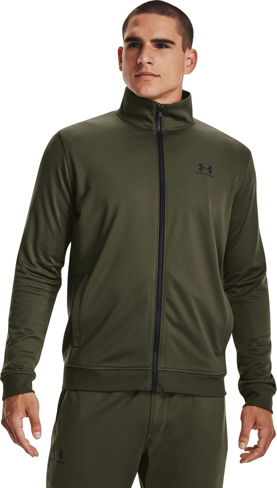 Under Armour Sportstyle Tricot Herren Jacke, marine od green