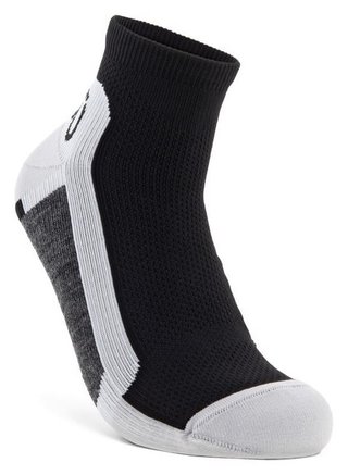 Ecco Tech Sporty Ankle-Cut Socken, Schwarz/Weiß
