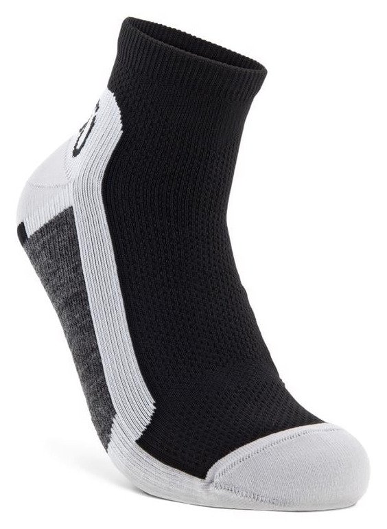 Ecco Tech Sporty Ankle-Cut Socken, Schwarz/Weiß