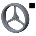 Big Max Ersatzteil Hinterrad (1 Stück), schwarz