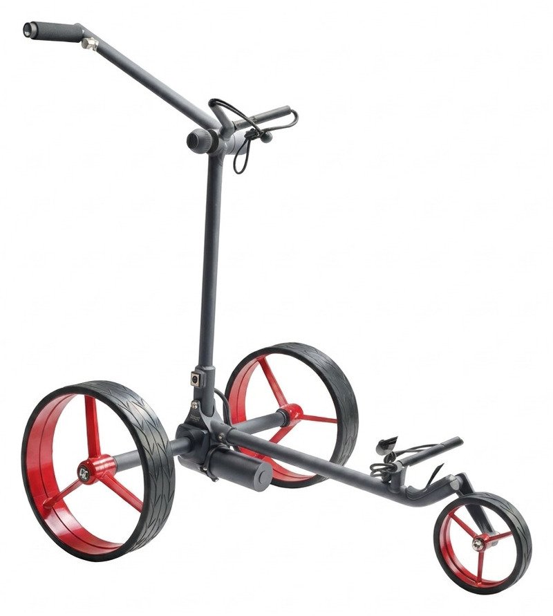 Davies Caddy SMART DHC Elektro-Trolley, schwarz/rote Räder