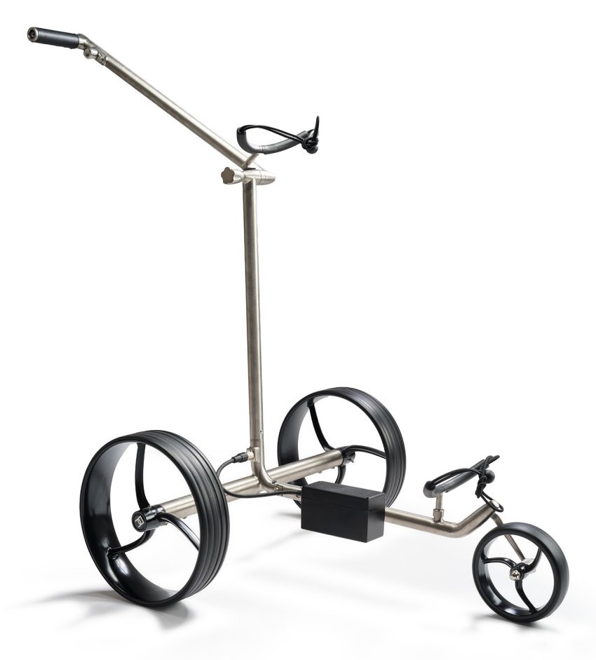 Davies Caddy Titan Elektro-Trolley, grau/schwarze Räder