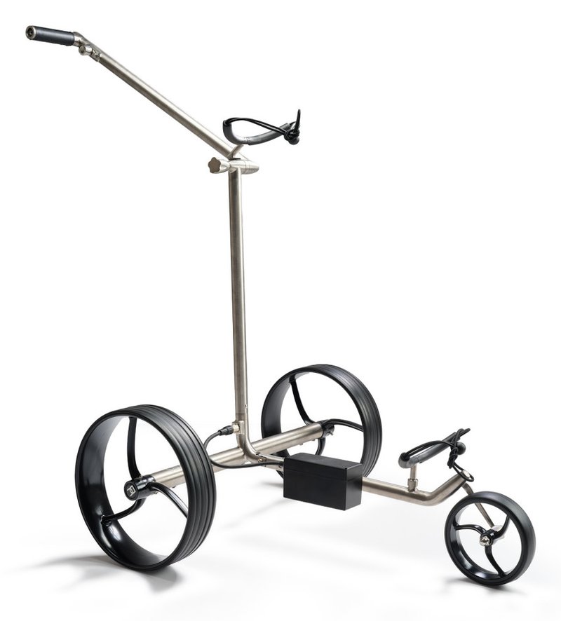 Davies Caddy Titan Elektro-Trolley, grau/schwarze Räder