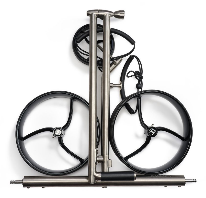 Davies Caddy Titan Elektro-Trolley, grau/schwarze Räder