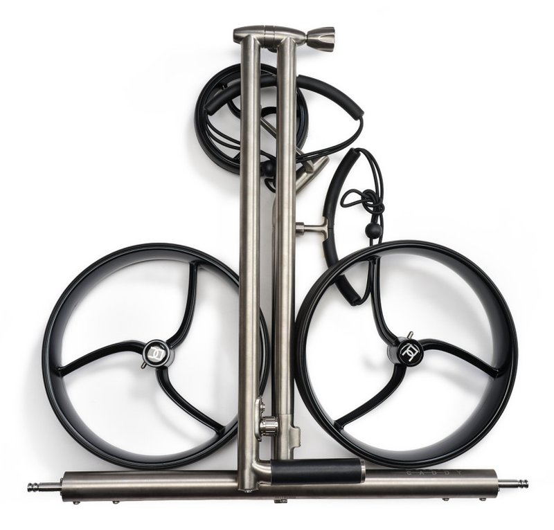 Davies Caddy Titan Elektro-Trolley, grau/schwarze Räder