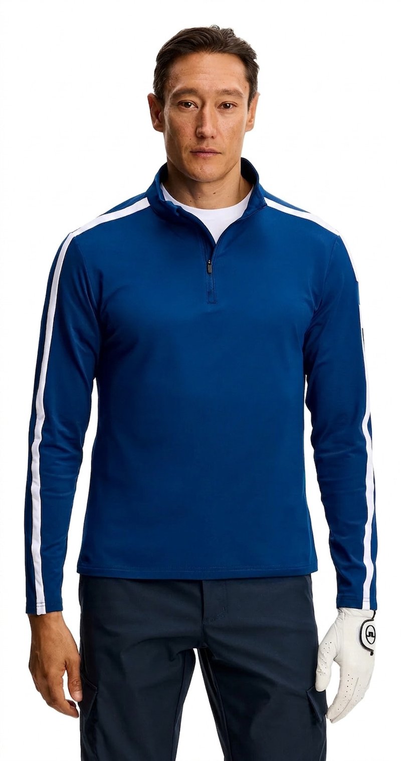 J.Lindeberg Keaton Quarter Zip Mid Layer Herren Midlayer, Estate Blue