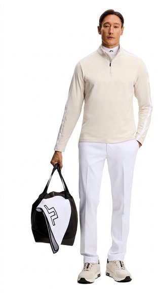 J.Lindeberg Keaton Quarter Zip Mid Layer Herren Midlayer, Moonbeam