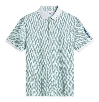 J.Lindeberg Tour Tech Print Herren Polo, ladder white bay