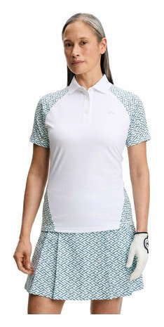 J.Lindeberg Chiara Polo Damen Poloshirt, Ladder White Bay