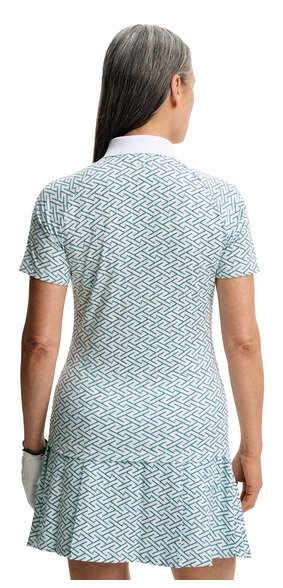 J.Lindeberg Chiara Polo Damen Poloshirt, Ladder White Bay