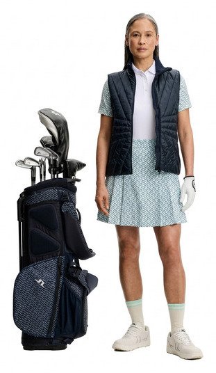 J.Lindeberg Chiara Polo Damen Poloshirt, Ladder White Bay