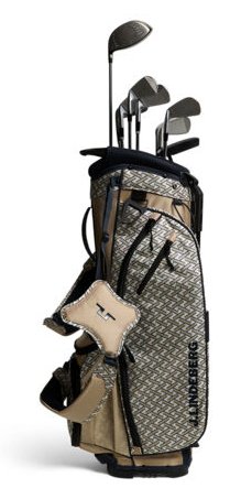 J.Lindeberg JL Flare Printed Golf Bag, Ladder White Kelp