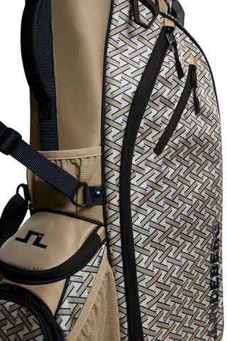 J.Lindeberg JL Flare Printed Golf Bag, Ladder White Kelp