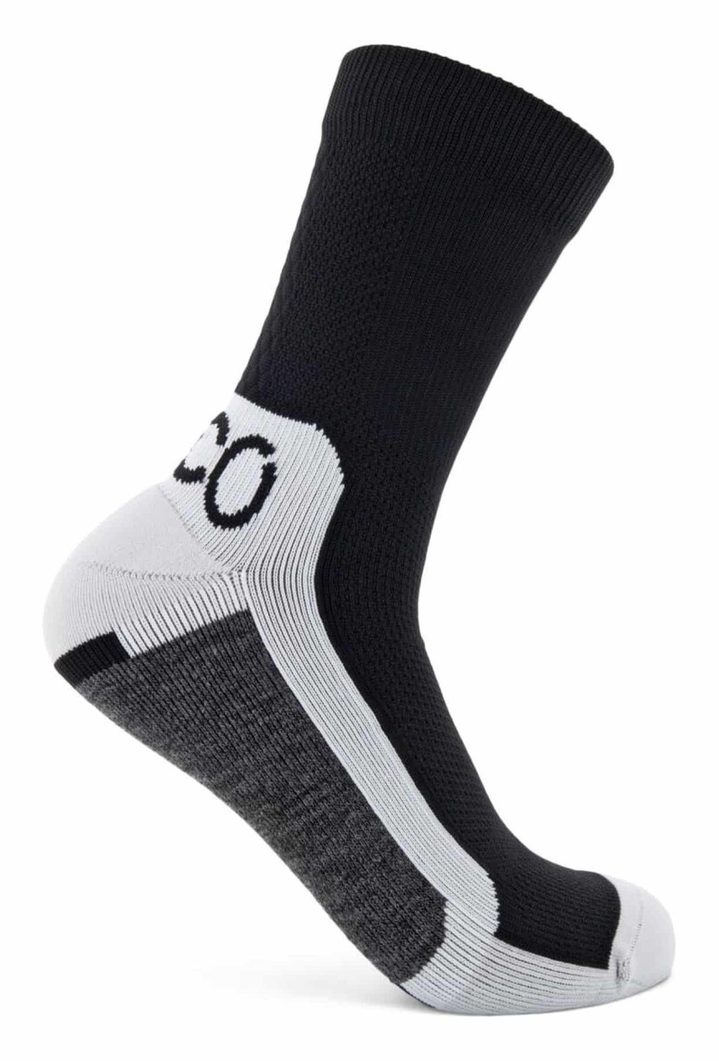 Ecco Tech Sporty Mid-Cut Socken, schwarz/weiß