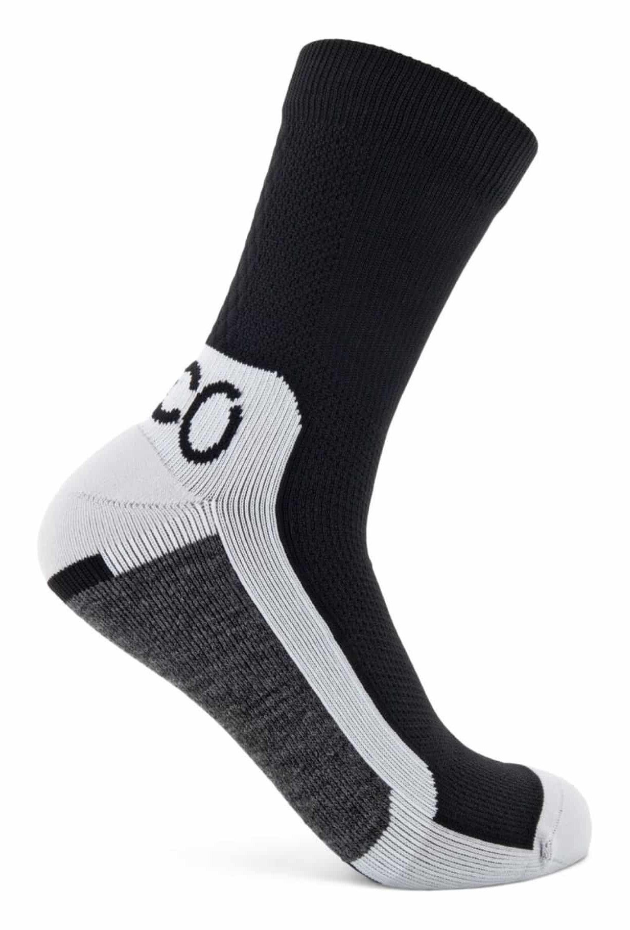 Ecco Tech Sporty Mid-Cut Socken, schwarz/weiß