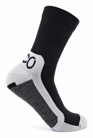 Ecco Tech Sporty Mid-Cut Socken, schwarz/weiß