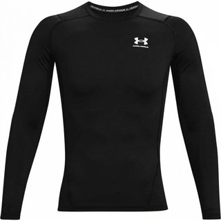 Under Armour HeatGear Herren Kompressionsshirt langarm, schwarz/weiß