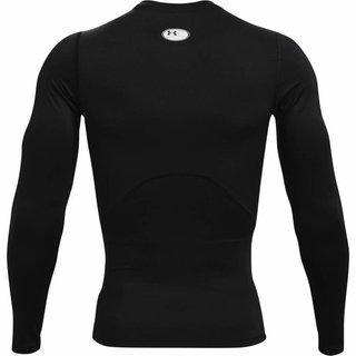 Under Armour HeatGear Herren Kompressionsshirt langarm, schwarz/weiß