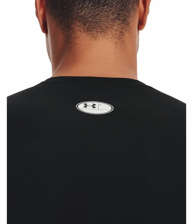 Under Armour HeatGear Herren Kompressionsshirt langarm, schwarz/weiß