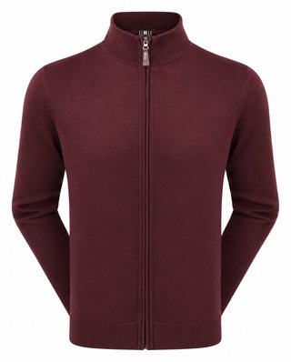 FootJoy drirelease Full-Zip Lined Herren Pullover, port