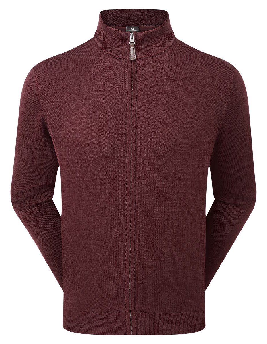 FootJoy drirelease Full-Zip Lined Herren Pullover, Portwein