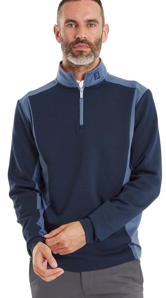 FootJoy ThermoSeries Blocked Herren Midlayer Sweatshirt, Navy/Midnight