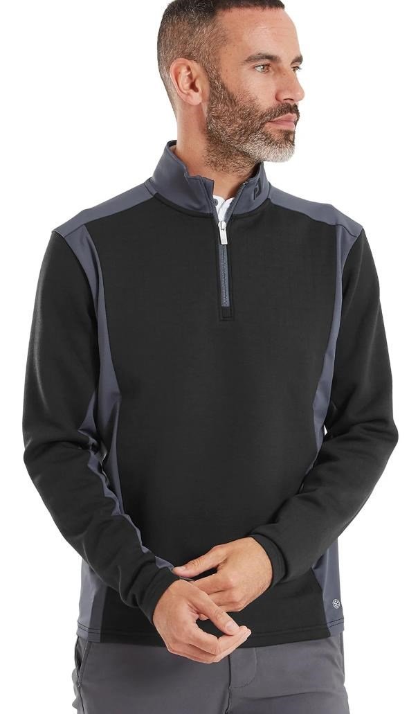 FootJoy ThermoSeries Blocked Midlayer Herren Sweatshirt, schwarz/anthrazit