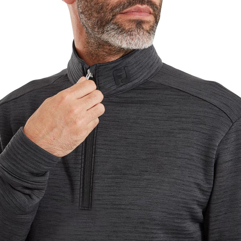 FootJoy ThermoSeries Space Dye Midlayer Herren Sweatshirt, schwarz