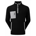 FootJoy Polar Fleece Chill-Out Herren Sweatshirt, schwarz/grau