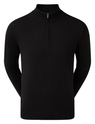 FootJoy drirelease Half-Zip Lined Herren Pullover, schwarz