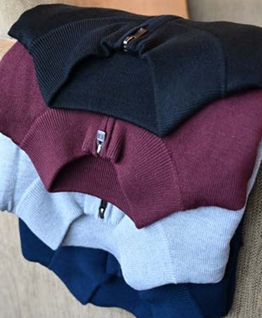 FootJoy drirelease Half-Zip Lined Herren Pullover, rot