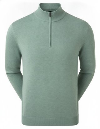 FootJoy drirelease Half-Zip Lined Herren Pullover, heather olive